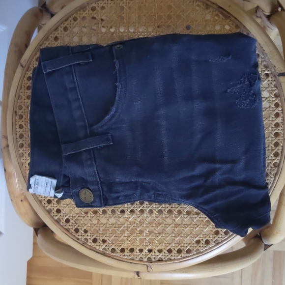 Current/Elliot Ripped Ankle Cut Black Denim sz: 26 - Picture 3 of 5